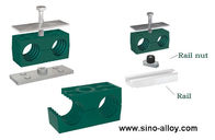 Hydraulic double pipe clamps with galvanized steel plates & bolts acc to DIN 3015-3