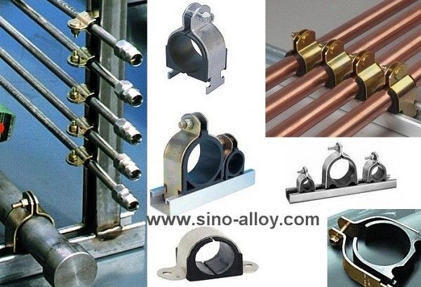 Cushion clamps, galvanized steel cushion clamps with rubber inside