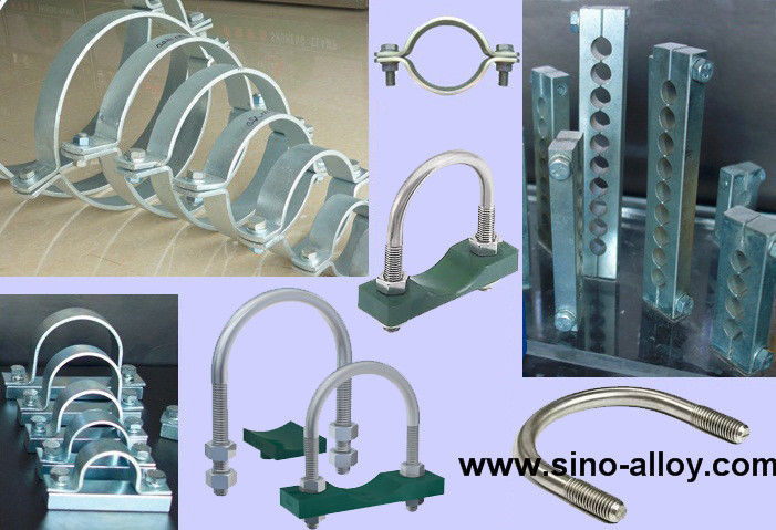 Galvanized steel pipe clamps / flat steel pipe clamps according to DIN 3567-B