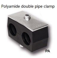 Hydraulic Polyamide double pipe clamps According to DIN 3015-3