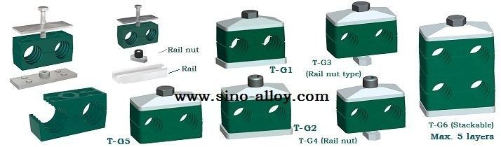 Hydraulic twin series pipe clamps According to DIN 3015-3